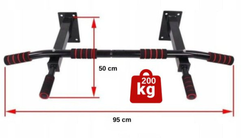 Drążek Do Podciągania ASATO® - Ścienny 4w1 - Wytrzymałość 200kg - Piankowe Uchwyty Drążek Do Podciągania ASATO® - Ścienny 4w1 - Wytrzymałość 200kg - Piankowe Uchwyty