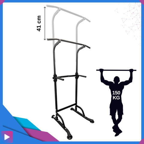 Drążek Stacjonarny Do Podciągania ASATO® - 150kg - Regulacja 10-Stopniowa 168-208cm - Poręcz do Dipów Drążek Stacjonarny Do Podciągania ASATO® - 150kg - Regulacja 10-Stopniowa 168-208cm - Poręcz do Dipów