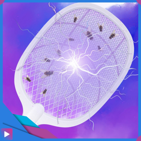 Elektryczna Łapka na Muchy Komary Insekty Elektryczna Packa na Owady Mocna Elektryczna Łapka na Muchy Komary Insekty Elektryczna Packa na Owady Mocna