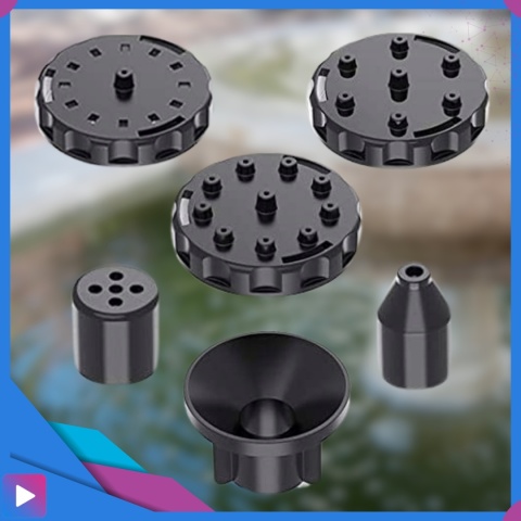 Fontanna Solarna Pływająca LED RGB Do Oczek i Stawów 6 Dysz Napowietrzanie Wody ASATO®