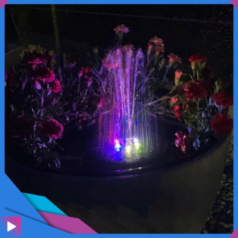 Fontanna Solarna Pływająca LED RGB Do Oczek i Stawów 6 Dysz Napowietrzanie Wody ASATO®