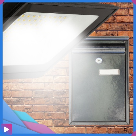 Halogen LED 100W z Czujnikiem Ruchu i Zmierzchu na Kablu Naświetlacz Zewnętrzny IP65 do Ogrodu i Elewacji ASATO®