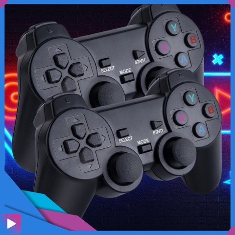 Konsola Retro 10000 Gier 4K HDMI 2 Bezprzewodowe Pady Obsługa 9 Konsol Plug & Play Przenośna ASATO®