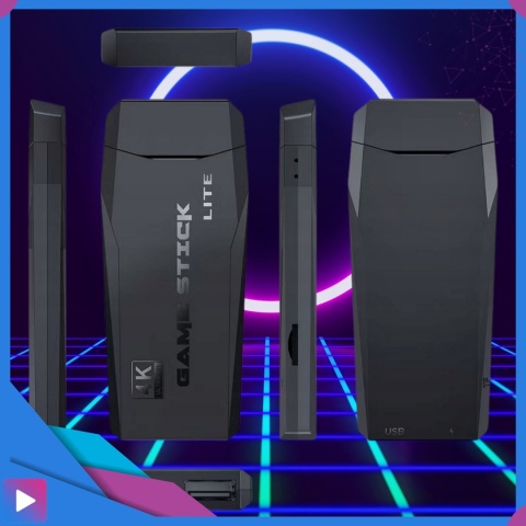 Konsola Retro 10000 Gier 4K HDMI 2 Bezprzewodowe Pady Obsługa 9 Konsol Plug & Play Przenośna ASATO®