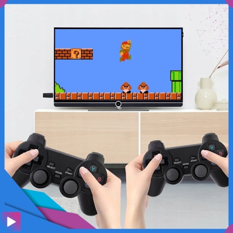 Konsola Retro 10000 Gier 4K HDMI 2 Bezprzewodowe Pady Obsługa 9 Konsol Plug & Play Przenośna ASATO®