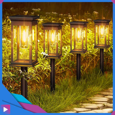2x Lampa Solarna Ogrodowa Wbijana ASATO® - Czujnik Zmierzchu - Bateria 500 mAh - 60cm Wysoka 2x Lampa Solarna Ogrodowa Wbijana ASATO® - Czujnik Zmierzchu - Bateria 500 mAh - 60cm Wysoka