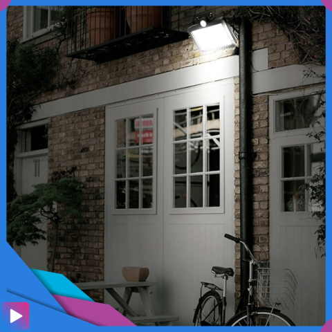 Lampa Solarna z Czujnikiem Ruchu 120 LED ASATO® - Oddzielny Panel z Kablem 480cm - Pilot - 800lm IP64 Lampa Solarna z Czujnikiem Ruchu 120 LED ASATO® - Oddzielny Panel z Kablem 480cm - Pilot - 800lm IP64