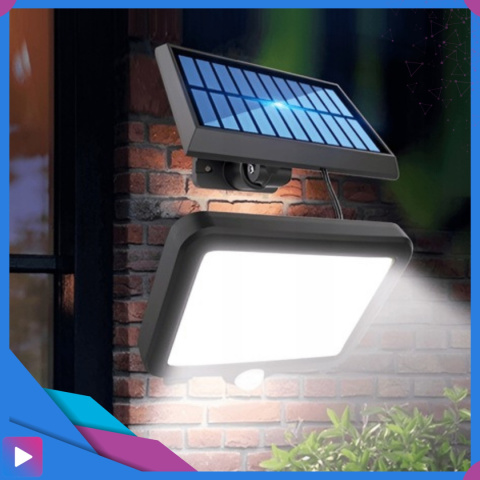 Lampa Solarna z Czujnikiem Ruchu 120 LED ASATO® - Oddzielny Panel z Kablem 480cm - Pilot - 800lm IP64 Lampa Solarna z Czujnikiem Ruchu 120 LED ASATO® - Oddzielny Panel z Kablem 480cm - Pilot - 800lm IP64