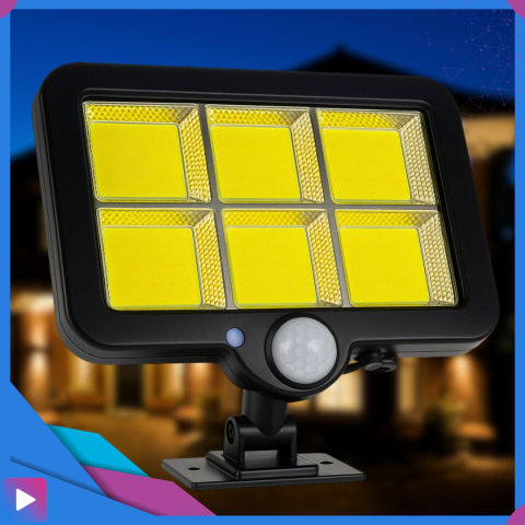 Lampa Solarna z Czujnikiem Ruchu 120 LED ASATO® - Oddzielny Panel z Kablem 480cm - Pilot - 800lm IP64 Lampa Solarna z Czujnikiem Ruchu 120 LED ASATO® - Oddzielny Panel z Kablem 480cm - Pilot - 800lm IP64