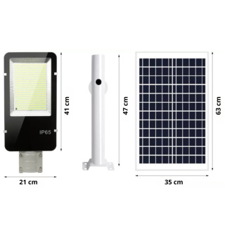 Lampa Uliczna Solarna 2000W DUŻA LATARNIA ze Słupem i Panelem Słonecznym