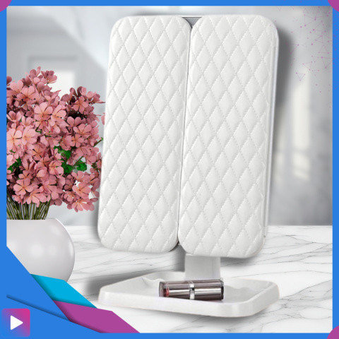 Lusterko Kosmetyczne Podświetlane ASATO® - LED 3 Barwy Światła - Powiększenie 2x/3x - Składane Lusterko Kosmetyczne Podświetlane ASATO® - LED 3 Barwy Światła - Powiększenie 2x/3x - Składane