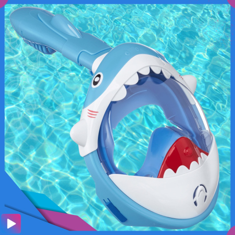 Maska do Nurkowania dla Dzieci Shark – Pełnotwarzowa Maska Rekin z Rurką ASATO® Maska do Nurkowania dla Dzieci Shark – Pełnotwarzowa Maska Rekin z Rurką ASATO®