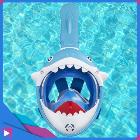 Maska do Nurkowania dla Dzieci Shark – Pełnotwarzowa Maska Rekin z Rurką ASATO® Maska do Nurkowania dla Dzieci Shark – Pełnotwarzowa Maska Rekin z Rurką ASATO®