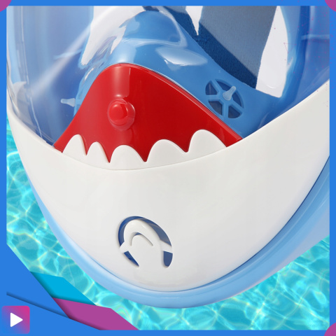 Maska do Nurkowania dla Dzieci Shark – Pełnotwarzowa Maska Rekin z Rurką ASATO® Maska do Nurkowania dla Dzieci Shark – Pełnotwarzowa Maska Rekin z Rurką ASATO®