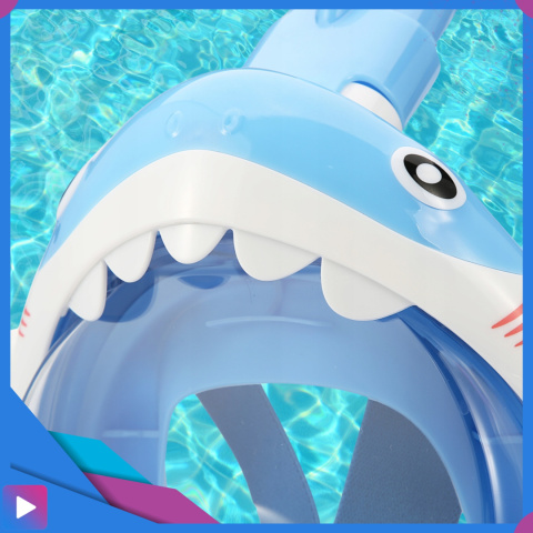 Maska do Nurkowania dla Dzieci Shark – Pełnotwarzowa Maska Rekin z Rurką ASATO® Maska do Nurkowania dla Dzieci Shark – Pełnotwarzowa Maska Rekin z Rurką ASATO®