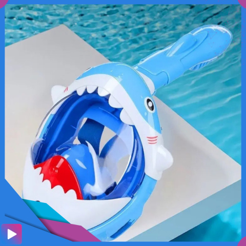 Maska do Nurkowania dla Dzieci Shark – Pełnotwarzowa Maska Rekin z Rurką ASATO® Maska do Nurkowania dla Dzieci Shark – Pełnotwarzowa Maska Rekin z Rurką ASATO®