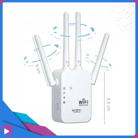 Mocny Wzmacniacz Sygnału WiFi do Domu Biura 300Mbps Wi-Fi Mocny Wzmacniacz Sygnału WiFi do Domu Biura 300Mbps Wi-Fi