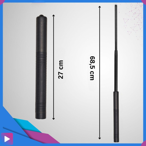 Pałka Teleskopowa Hartowana Rozkładana 68,5 cm Pokrowiec Pałka Teleskopowa Hartowana Rozkładana 68,5 cm Pokrowiec