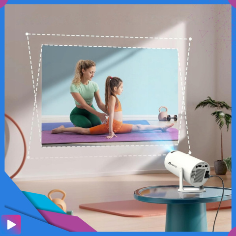 Projektor Smart Mini ASATO® - Android TV WiFi Bluetooth 5.0 - HD 720p 4K Ready - Ekran 150'' Projektor Smart Mini ASATO® - Android TV WiFi Bluetooth 5.0 - HD 720p 4K Ready - Ekran 150''
