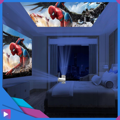 Projektor Smart Mini ASATO® - Android TV WiFi Bluetooth 5.0 - HD 720p 4K Ready - Ekran 150'' Projektor Smart Mini ASATO® - Android TV WiFi Bluetooth 5.0 - HD 720p 4K Ready - Ekran 150''