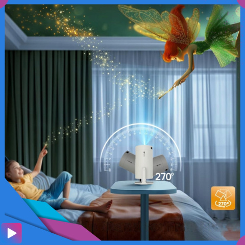 Projektor Smart Mini ASATO® - Android TV WiFi Bluetooth 5.0 - HD 720p 4K Ready - Ekran 150'' Projektor Smart Mini ASATO® - Android TV WiFi Bluetooth 5.0 - HD 720p 4K Ready - Ekran 150''