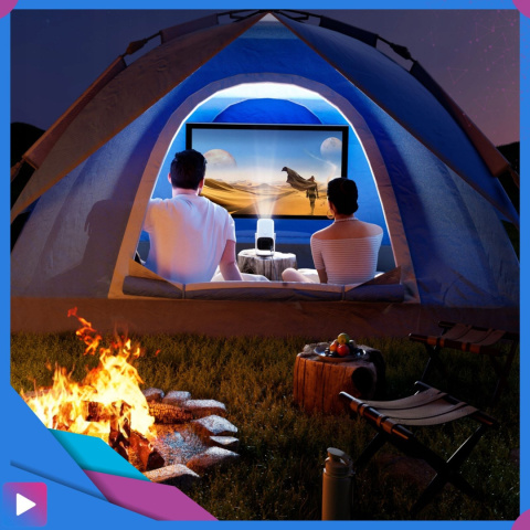 Projektor Smart Mini ASATO® - Android TV WiFi Bluetooth 5.0 - HD 720p 4K Ready - Ekran 150'' Projektor Smart Mini ASATO® - Android TV WiFi Bluetooth 5.0 - HD 720p 4K Ready - Ekran 150''
