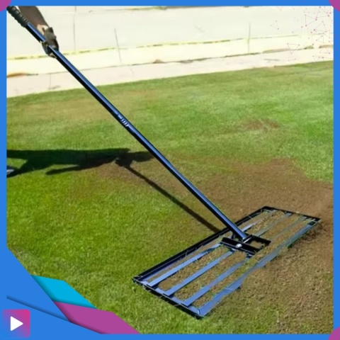 Ręczny Niwelator Terenu Trawnika 90cm Stalowy Do Równania Piaskowania Ogrodowy ASATO®