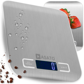 Waga Kuchenna Elektroniczna ASATO® - 10kg/1g Precyzja - Funkcja TARA - Podświetlany LCD