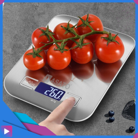 Waga Kuchenna Elektroniczna ASATO® - 10kg/1g Precyzja - Funkcja TARA - Podświetlany LCD