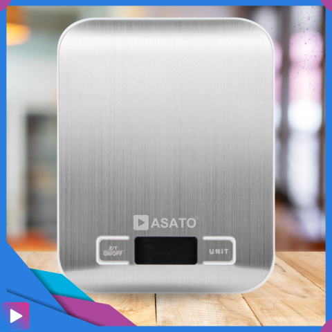 Waga Kuchenna Elektroniczna ASATO® - 10kg/1g Precyzja - Funkcja TARA - Podświetlany LCD