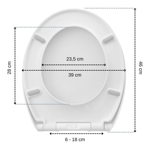 Deska Sedesowa Wolnoopadająca 126 Duroplast Uniwersalna Klapa WC Twarda