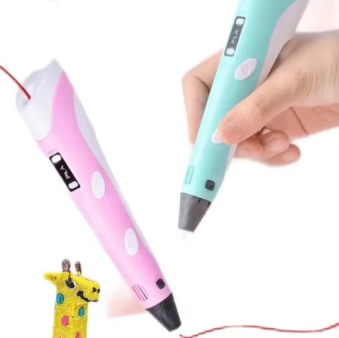 Długopis 3D dla Dzieci + Wkłady Filament 9 metrów Zestaw do Zabawy Drukarka Pen 5.0 Asato