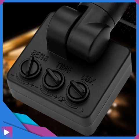 Halogen Naświetlacz LED 50W z Czujnikiem Ruchu i Zmierzchu na Kablu Naświetlacz Zewnętrzny IP65 do Ogrodu i Elewacji ASATO®