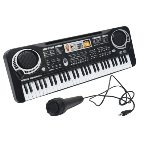 Keyboard dla Dzieci z Mikrofonem ASATO® Pianinko - 61 Klawiszy - Funkcja Nagrywania - 16 Tonacji