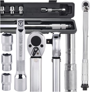 Klucz Dynamometryczny do Kół ASATO® 1/2" 28-210Nm 3 Nasadki Przedłużka Walizka Blokada Momentu ASATO®