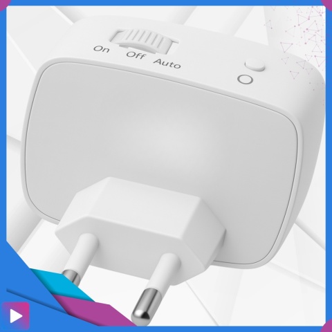 Lampka Nocna LED do Kontaktu z Czujnikiem Ruchu Ciepła Barwa Regulacja Jasności ASATO®