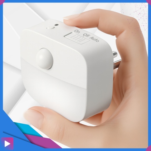 Lampka Nocna LED do Kontaktu z Czujnikiem Ruchu Ciepła Barwa Regulacja Jasności ASATO®