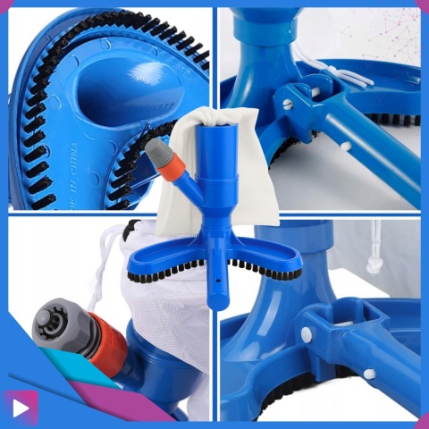 Odkurzacz do Basenu z Szczotką Siatką Ręczny Usuwanie Zanieczyszczeń ASATO®