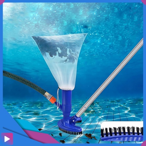 Odkurzacz do Basenu z Szczotką Siatką Ręczny Usuwanie Zanieczyszczeń ASATO®
