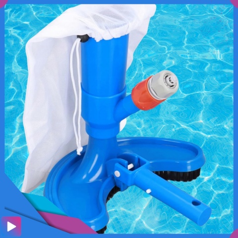 Odkurzacz do Basenu z Szczotką Siatką Ręczny Usuwanie Zanieczyszczeń ASATO®