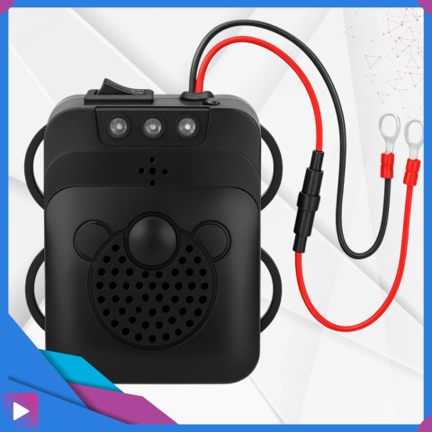 Samochodowy Odstraszacz Gryzoni Kuny Ultradźwiękowy Auto Buzzer LED z Błyskiem 12V ASATO®