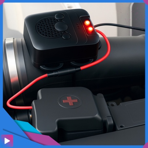 Samochodowy Odstraszacz Gryzoni Kuny Ultradźwiękowy Auto Buzzer LED z Błyskiem 12V ASATO®