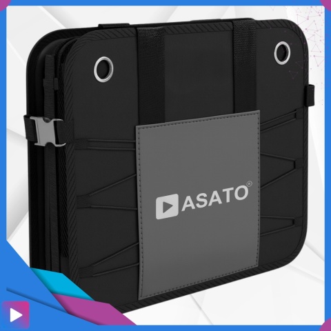 Organizer do Bagażnika Samochodu PREMIUM Składany XL Antypoślizgowy Wzmocniony z Klapą ASATO®