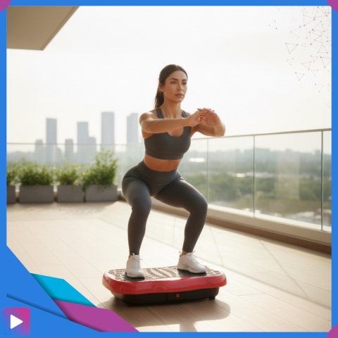 Platforma Wibracyjna z Linkami Oporowymi Bluetooth Pilot 180 Poziomów Trening Całego Ciała ASATO®