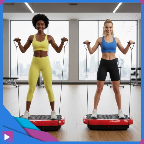 Platforma Wibracyjna z Linkami Oporowymi Bluetooth Pilot 180 Poziomów Trening Całego Ciała ASATO®