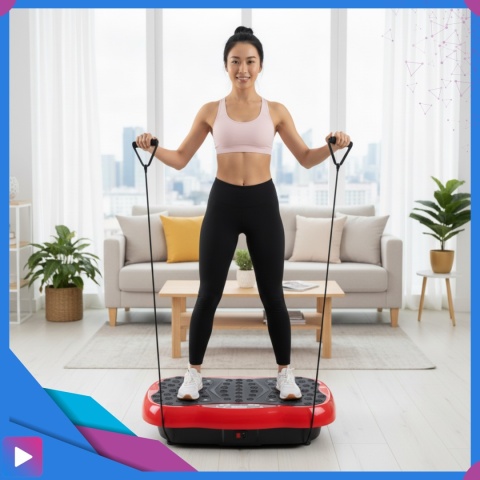 Platforma Wibracyjna z Linkami Oporowymi Bluetooth Pilot 180 Poziomów Trening Całego Ciała ASATO®