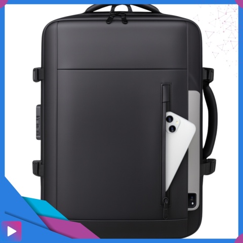 Plecak Próżniowy do Samolotu z Pompką Bagaż Podręczny Ryanair Wizzair Kompresja Podróżny Zamek TSA Wodoodporny 45x30x20cm ASATO®