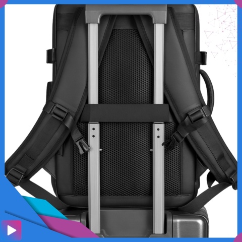 Plecak Próżniowy do Samolotu z Pompką Bagaż Podręczny Ryanair Wizzair Kompresja Podróżny Zamek TSA Wodoodporny 45x30x20cm ASATO®