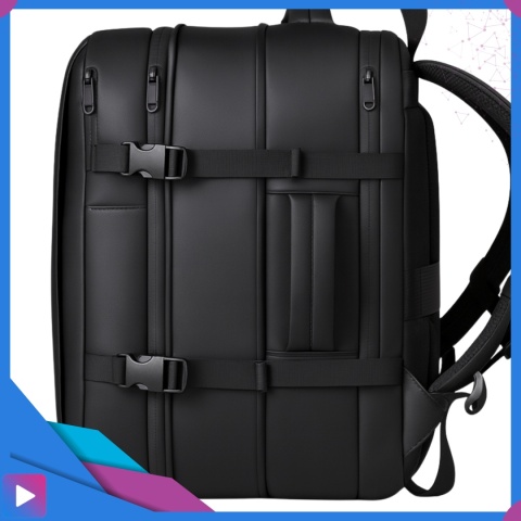 Plecak Próżniowy do Samolotu z Pompką Bagaż Podręczny Ryanair Wizzair Kompresja Podróżny Zamek TSA Wodoodporny 45x30x20cm ASATO®