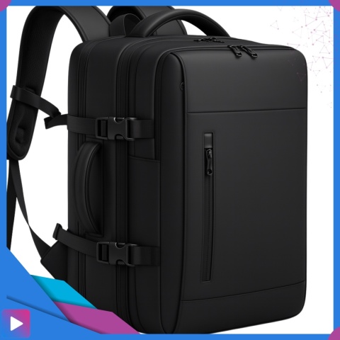 Plecak Próżniowy do Samolotu z Pompką Bagaż Podręczny Ryanair Wizzair Kompresja Podróżny Zamek TSA Wodoodporny 45x30x20cm ASATO®